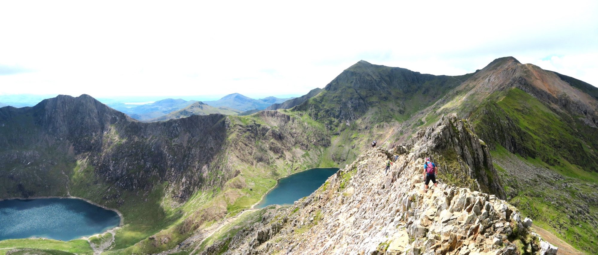Yr Wyddfa (Snowdon) from Crib Goch, Parc Cenedlaethol Eryri National Park, Cymru (Wales)