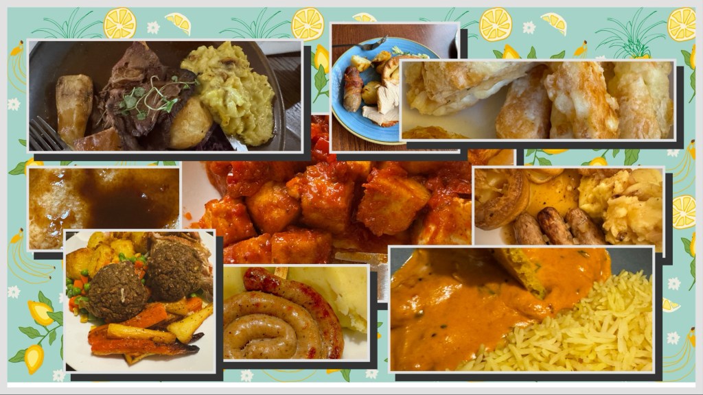 A chaotic collage of truly terrible food photos, proving my skills lie far, far away from food photography. Expect blurry, unflattering angles and questionable lighting.