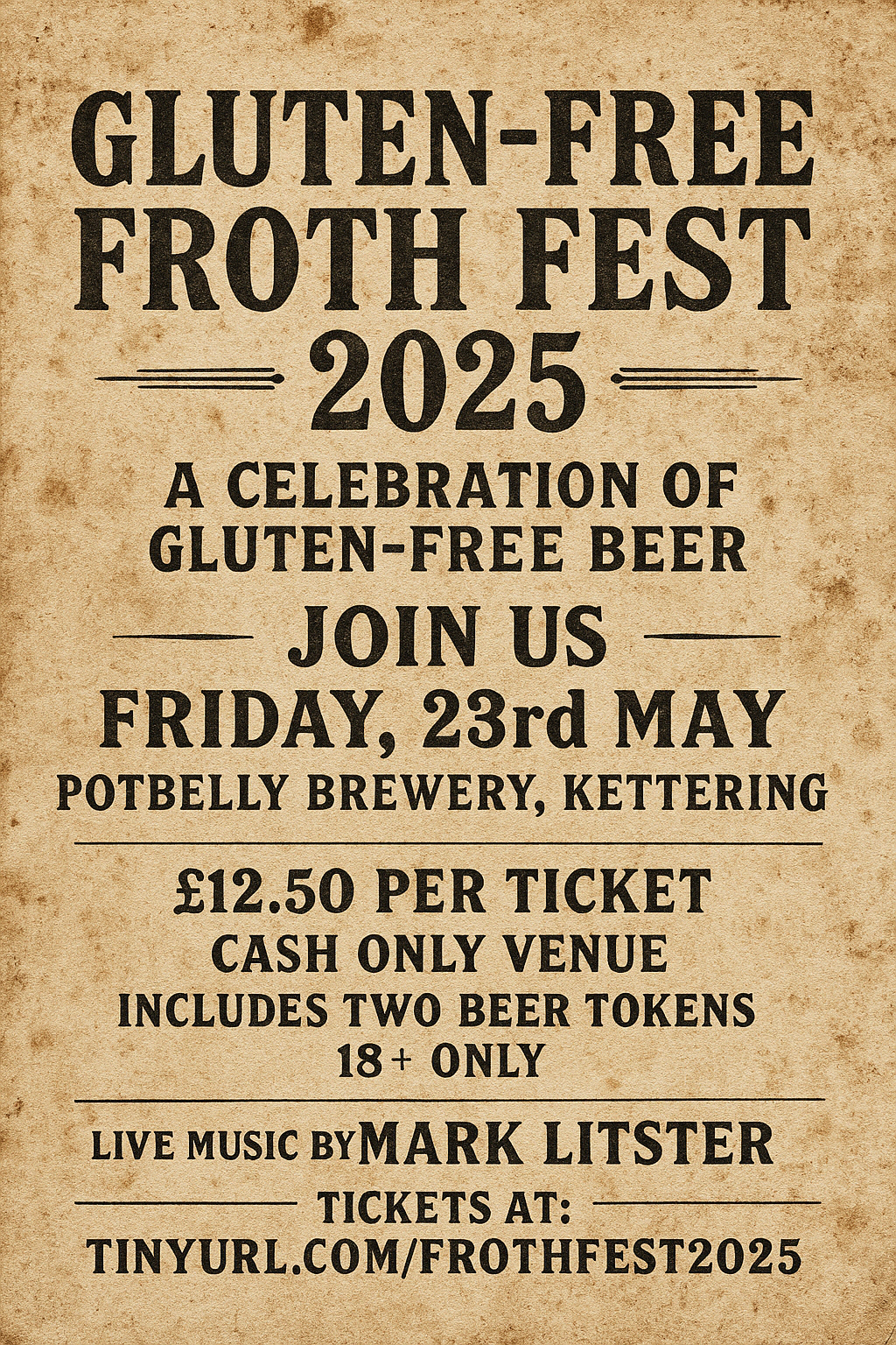 Join the Gluten-Free Froth Fest 2025 Festival!